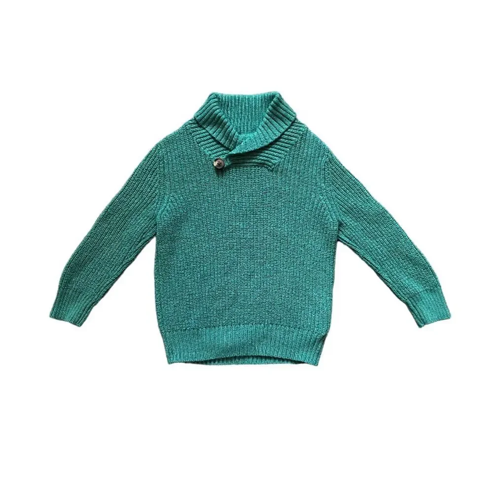Baby Gap Boys Green Knit Chunky Pullover Sweater Sz 18-24m
